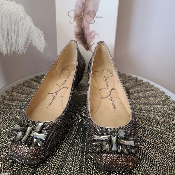 Jessica Simpson Shoes - Jessica Simpson Bronze Sparkle Mesh Flat Jessica Simpson Shoes - Jessica Simpson Bronze Sparkle Mesh Flat